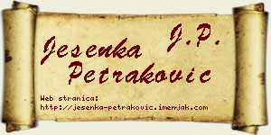Jesenka Petraković vizit kartica